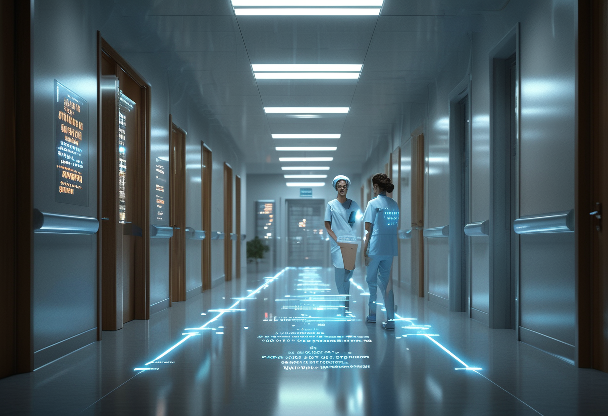 A quiet illustration of three separate glowing paths on a map converging toward a singl